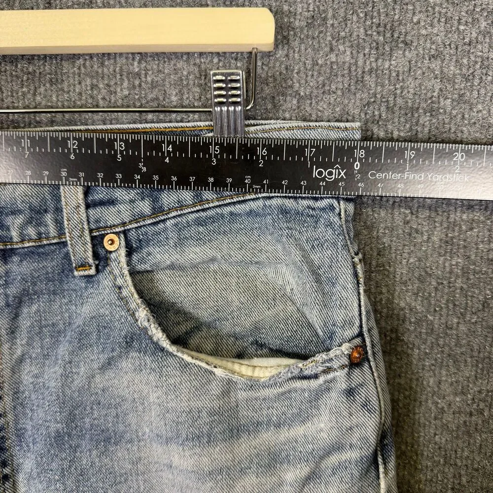 Vintage Levi's 550 Men's Jeans 38x32(36x31) Light Wash Denim Distressed Tapered